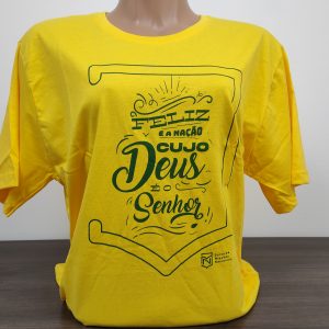 Camisa Feliz é a nação cujo Deus é o Senhor – Cor: Amarela